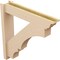 Ekena Millwork 6-in W x 30-in D x 30-in H Balboa Trad Rough Cedar Woodgrain TimberThane Outlooker, Primed Tan OUTUR060X30X30BOA04RCPR - alternate 3